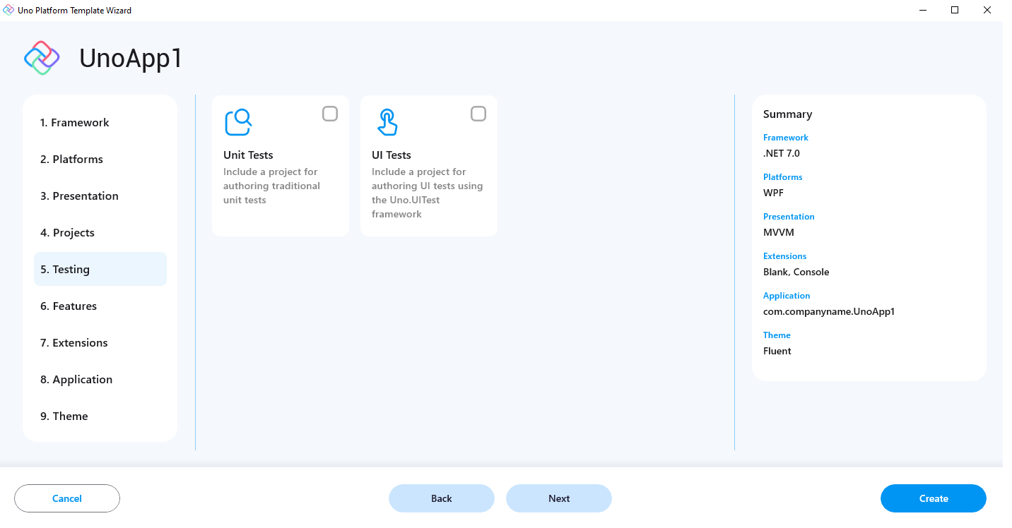 Create New Project Wizard - adds Tests even if unchecked · Issue #11964 ...