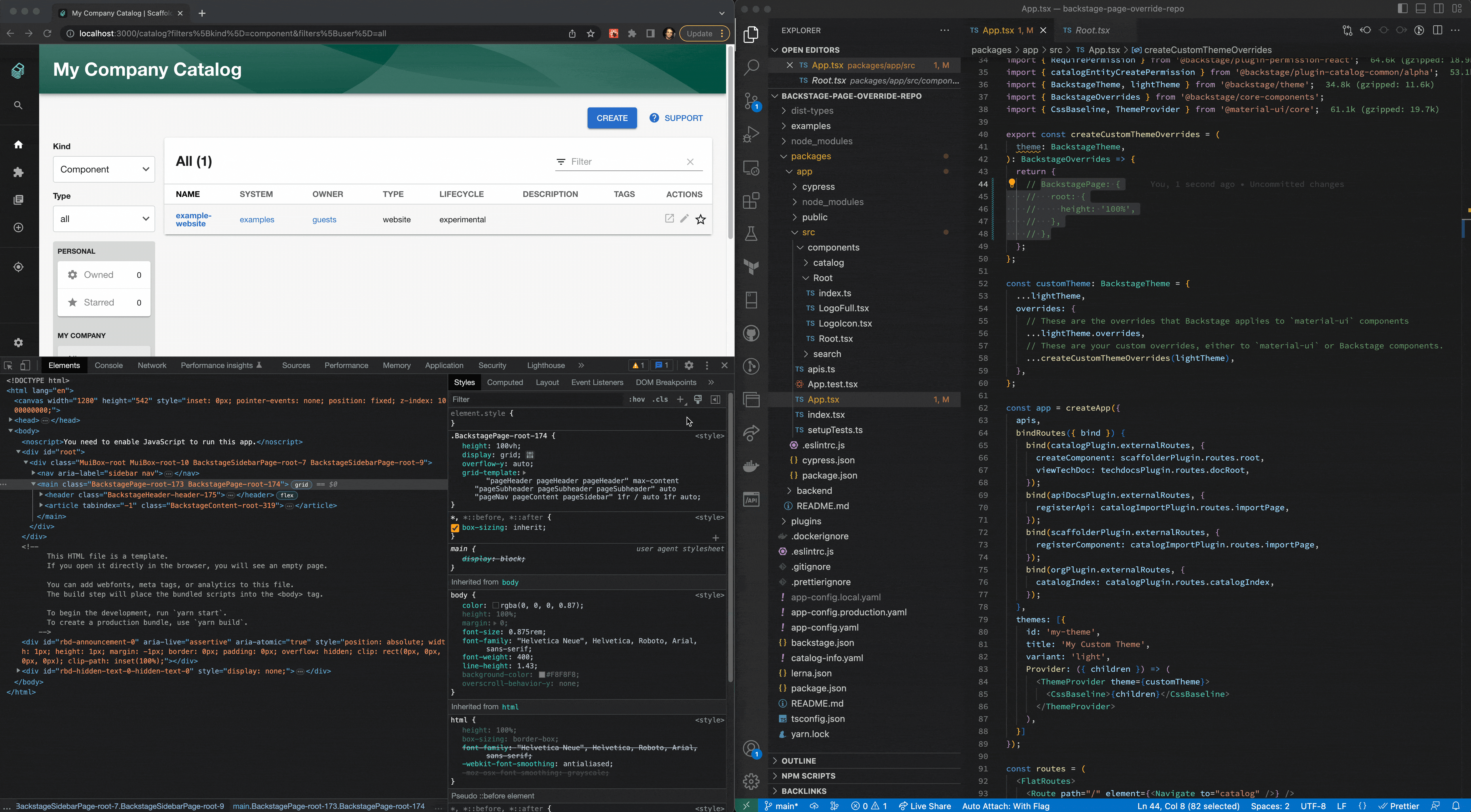 🐛 Bug Report: Can't override BackstagePage root CSS · Issue #16631 ...