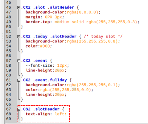 How change font-align? · Issue #105 · MMM-CalendarExt2/MMM-CalendarExt2 ...