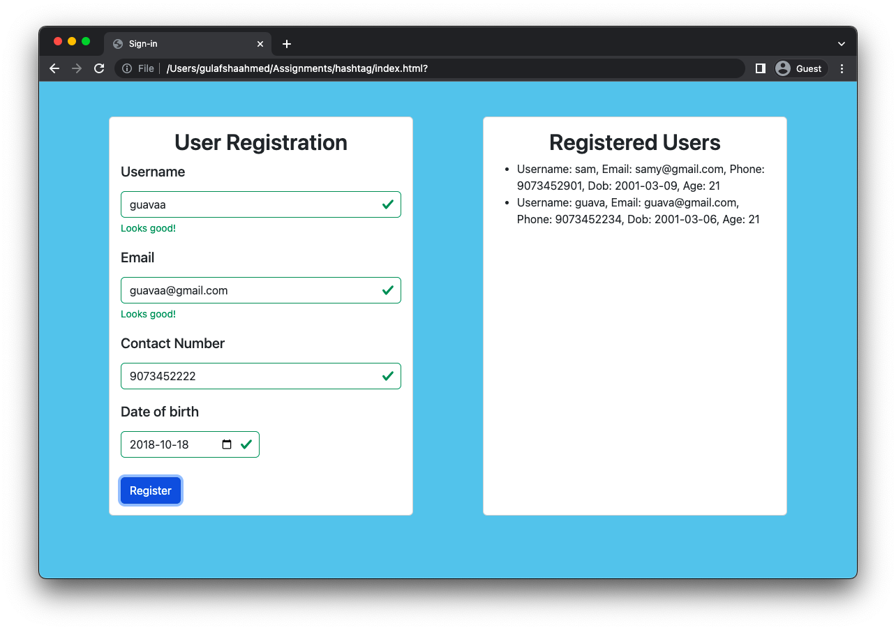 GitHub - pyjamaSamm/bootstrap_registration: A simple registration form