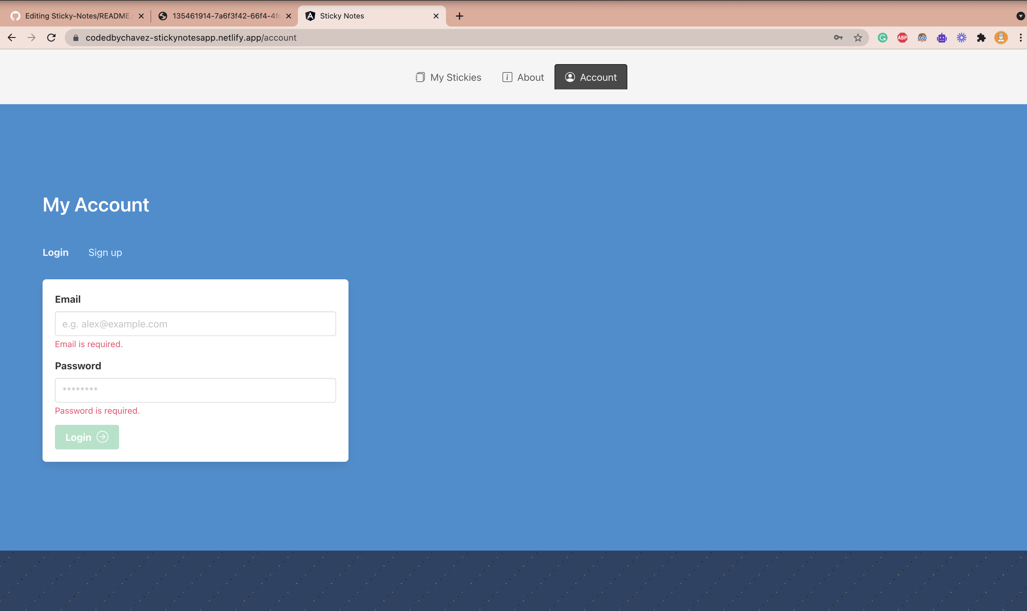 Sticky Notes Log In GitHub - codedbychavez/Sticky-Notes: Create and Organize your notes on ...