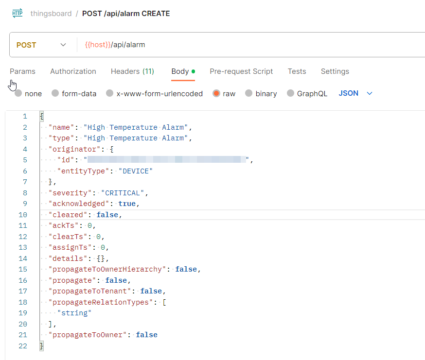 [Question] Create/Update alarms using ThingsBoard REST API · Issue 9463 · thingsboard
