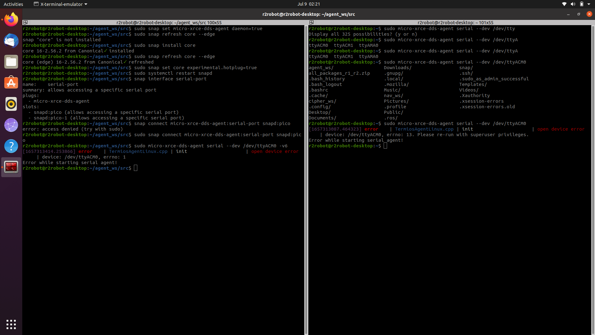 Snap agent refresh? arm64 ? · Issue 63 · microROS/microROSAgent