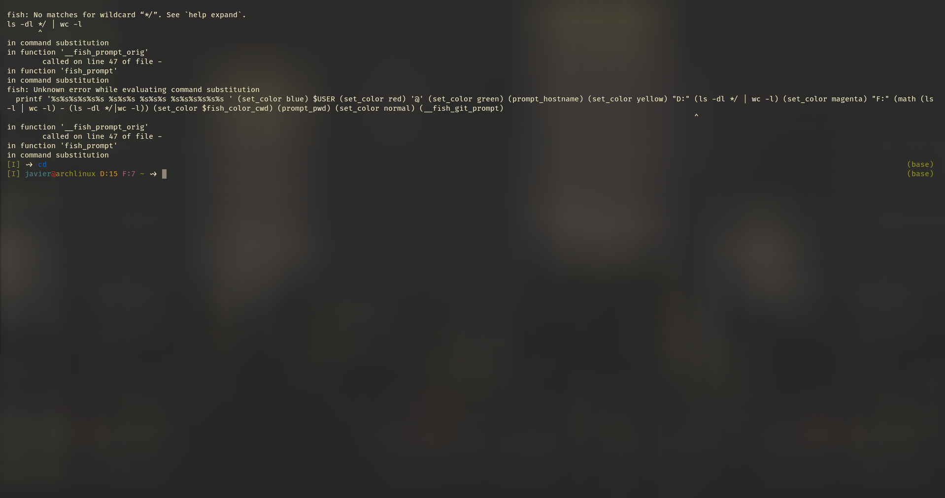 error in prompt · Issue #8269 · fish-shell/fish-shell · GitHub