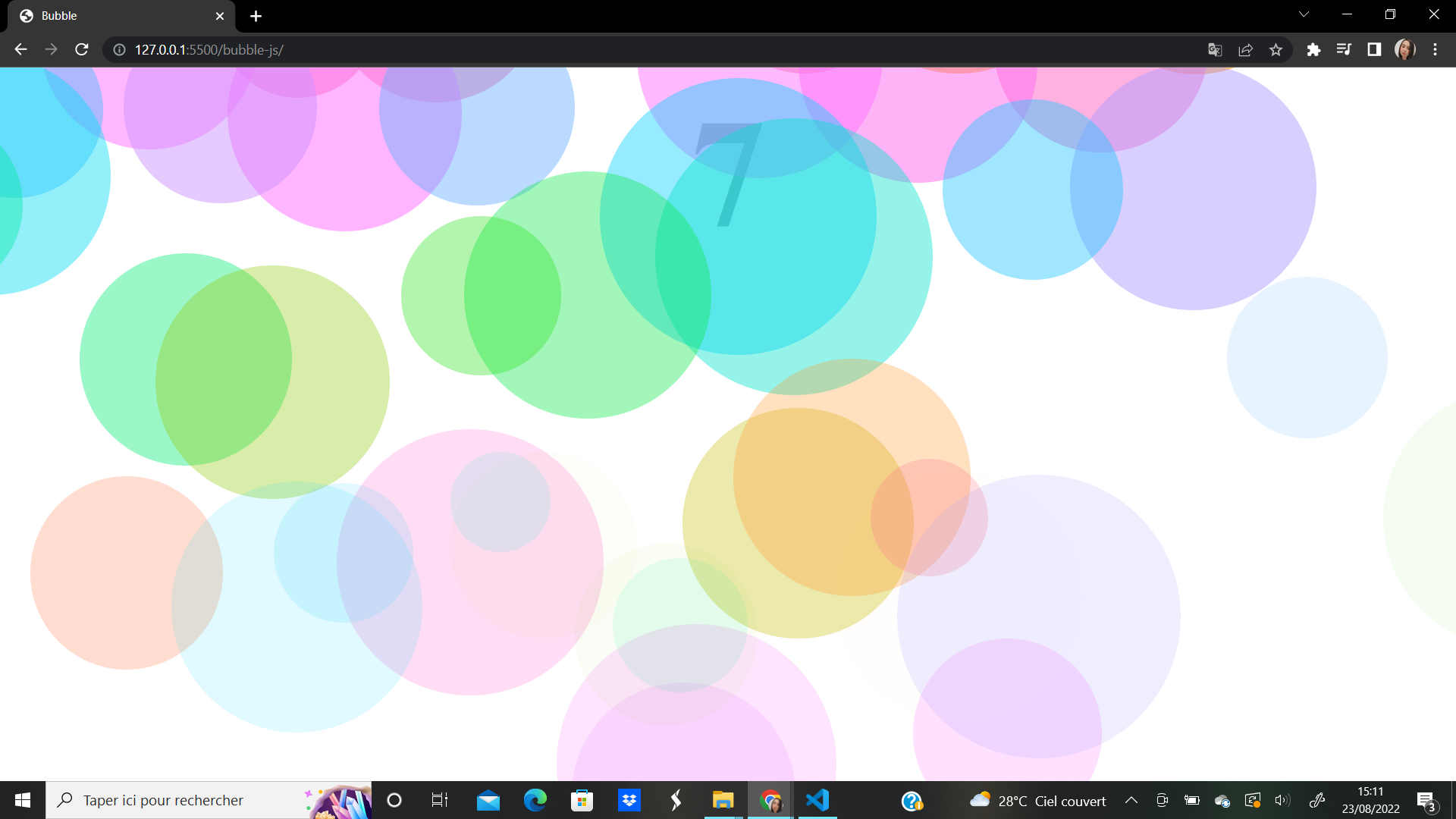 GitHub MaryamVerdon/bubblejs Jeu consistant à éclater des bulles.