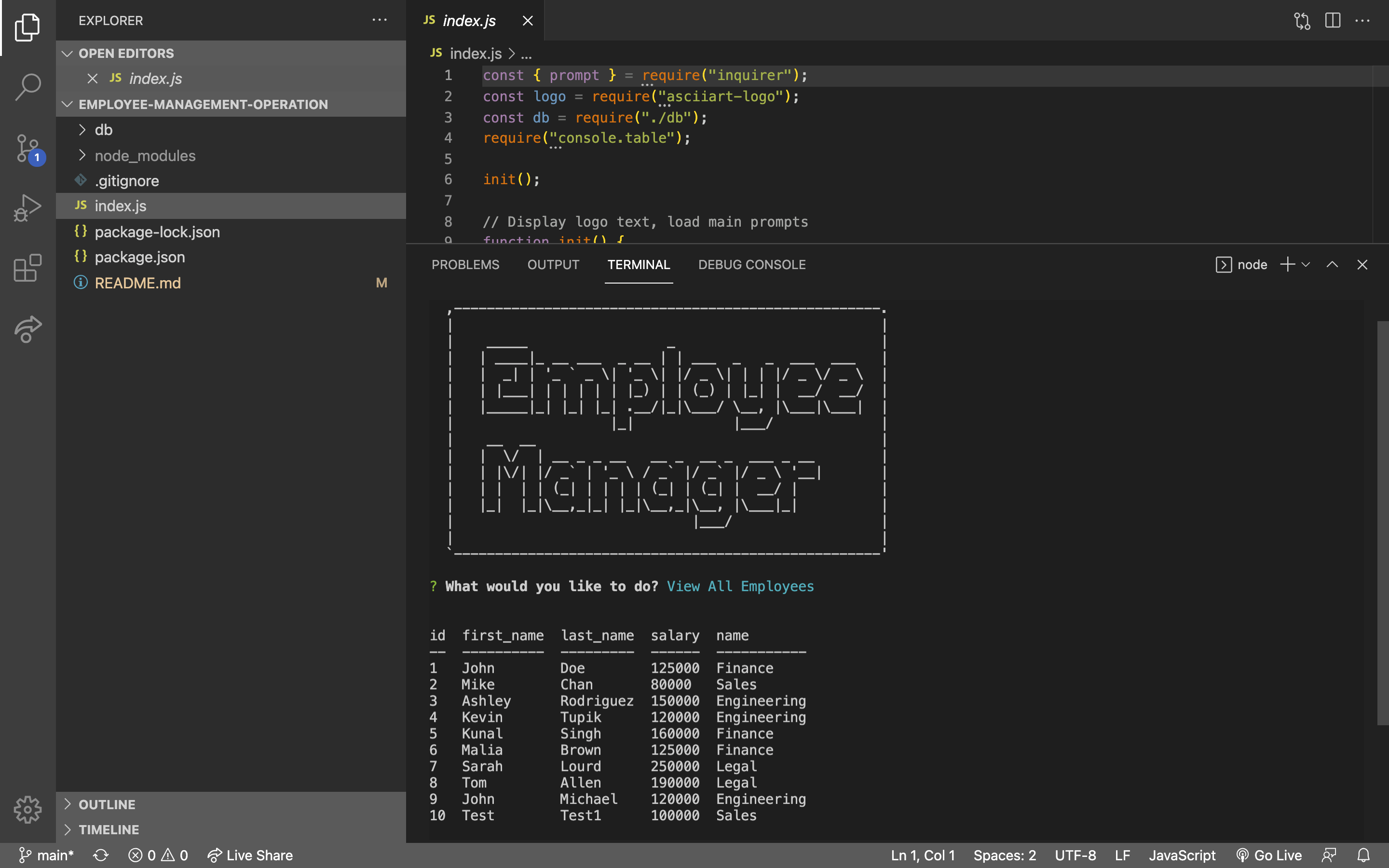 GitHub - agrosjean/Employee-Management-Operation