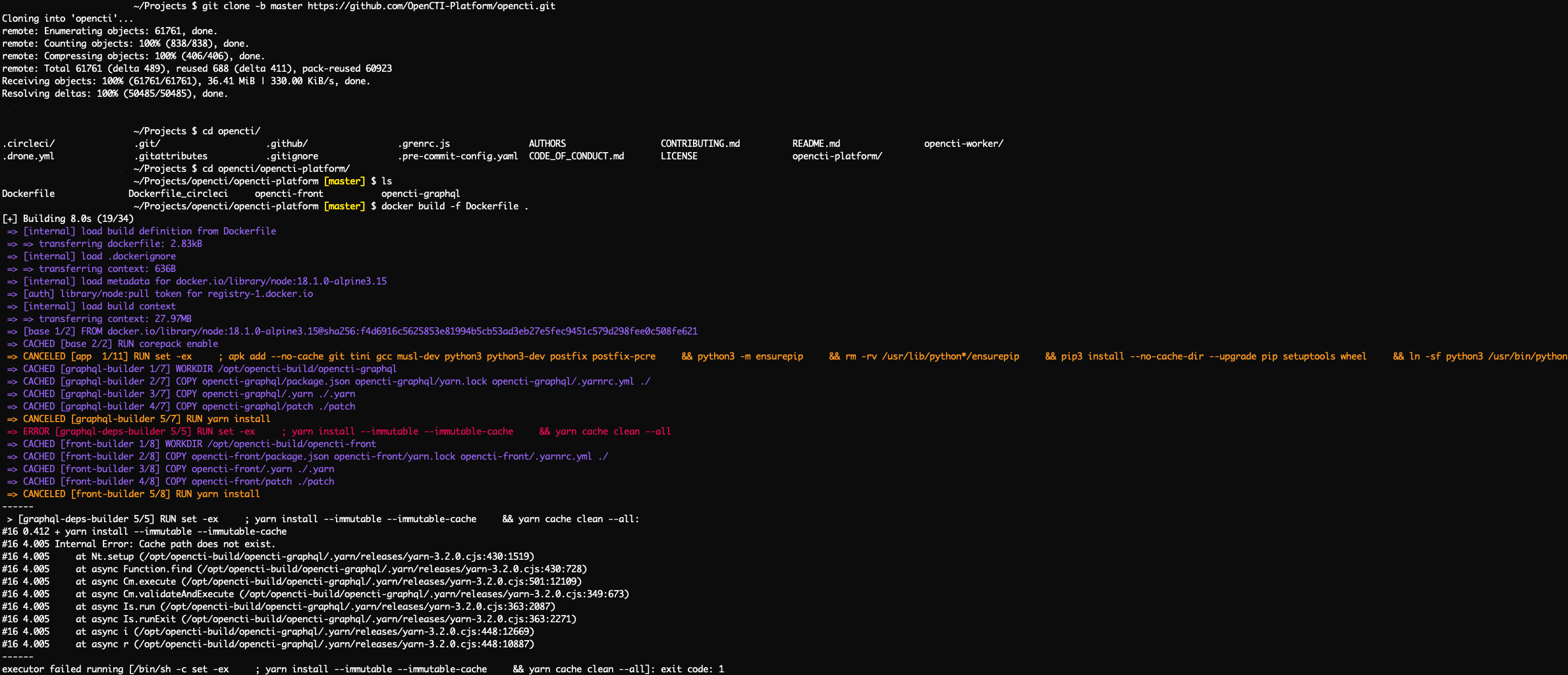 Docker build fails for Platform service in latest master (5.2.5 ...