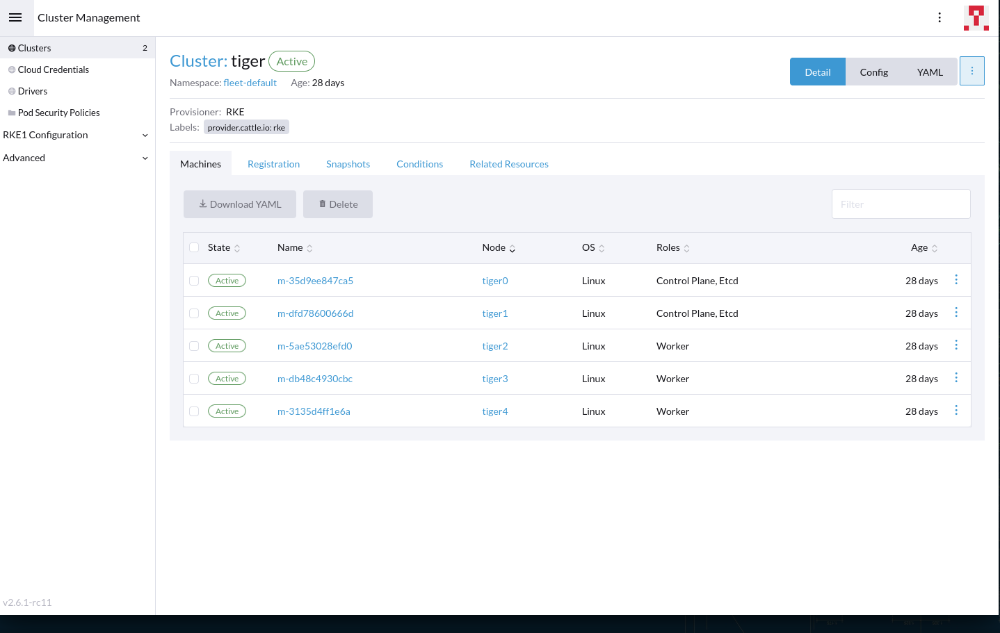 Managed RKE Cluster node is shut off, but Cluster Manager shows it is ...