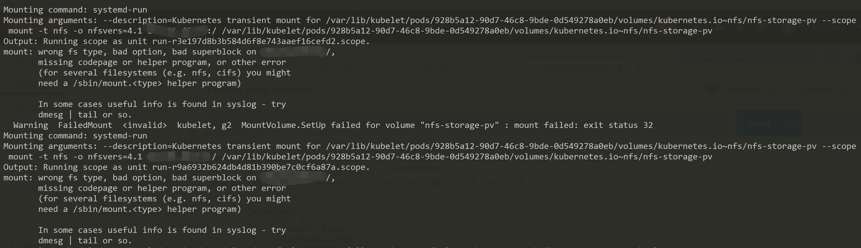 Cannot use nfs pvc if the host doesn t install nfs common package