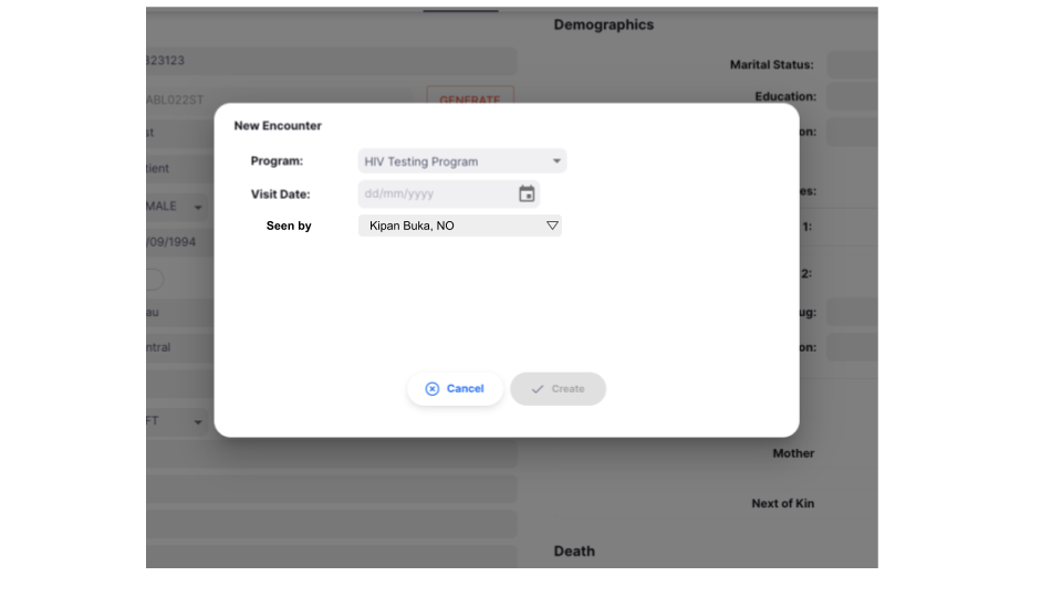Navigate to previous encounters