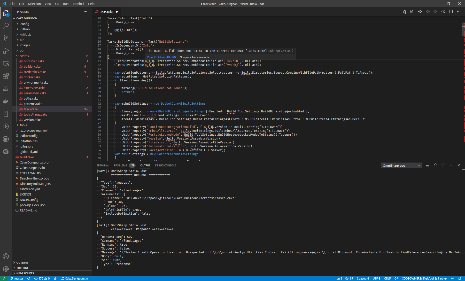 Intellisense issues · Issue #131 · cake-build/bakery · GitHub