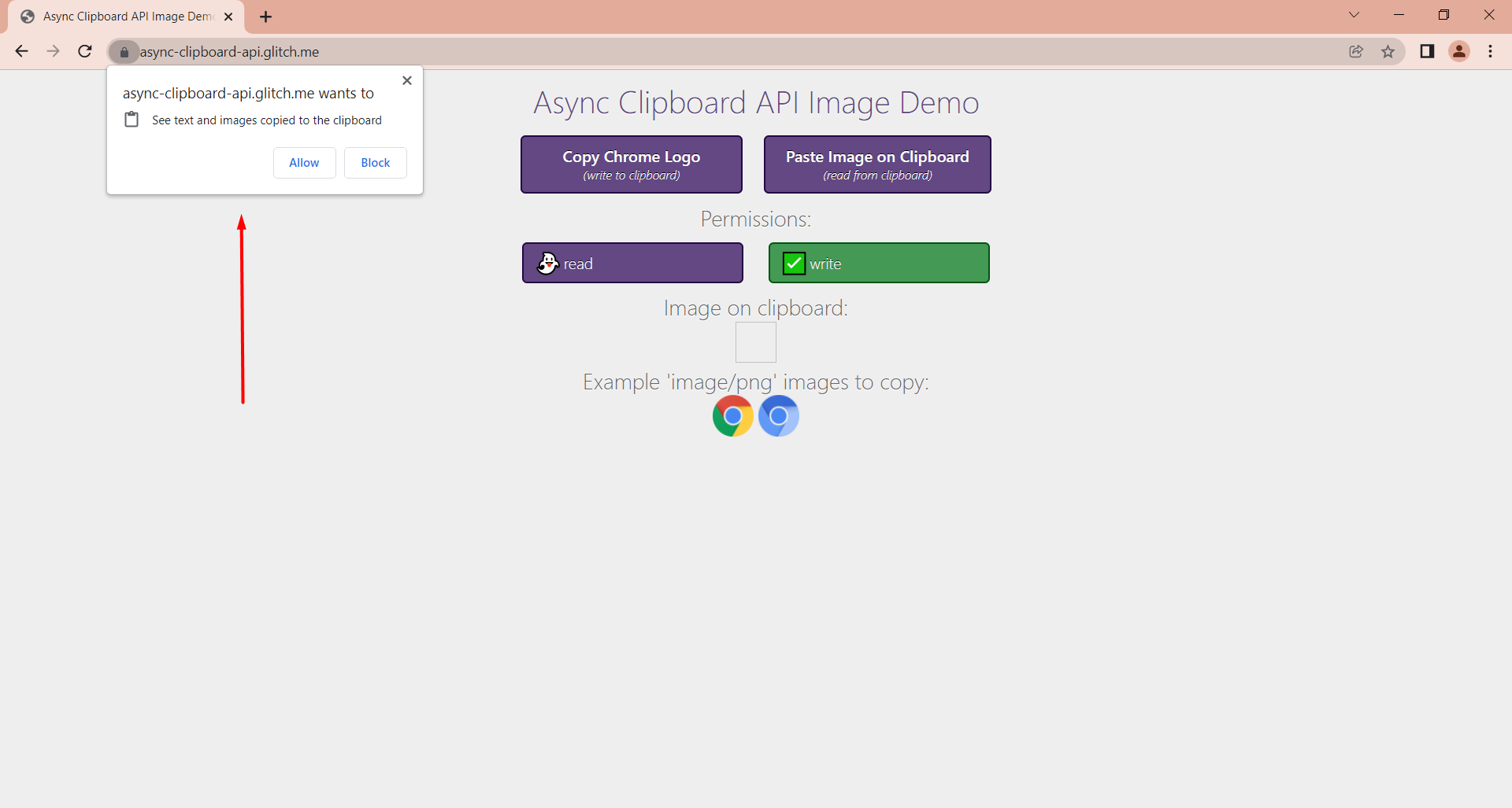 asyncclipboardapi.glitch.me Copy/Paste functions are not working