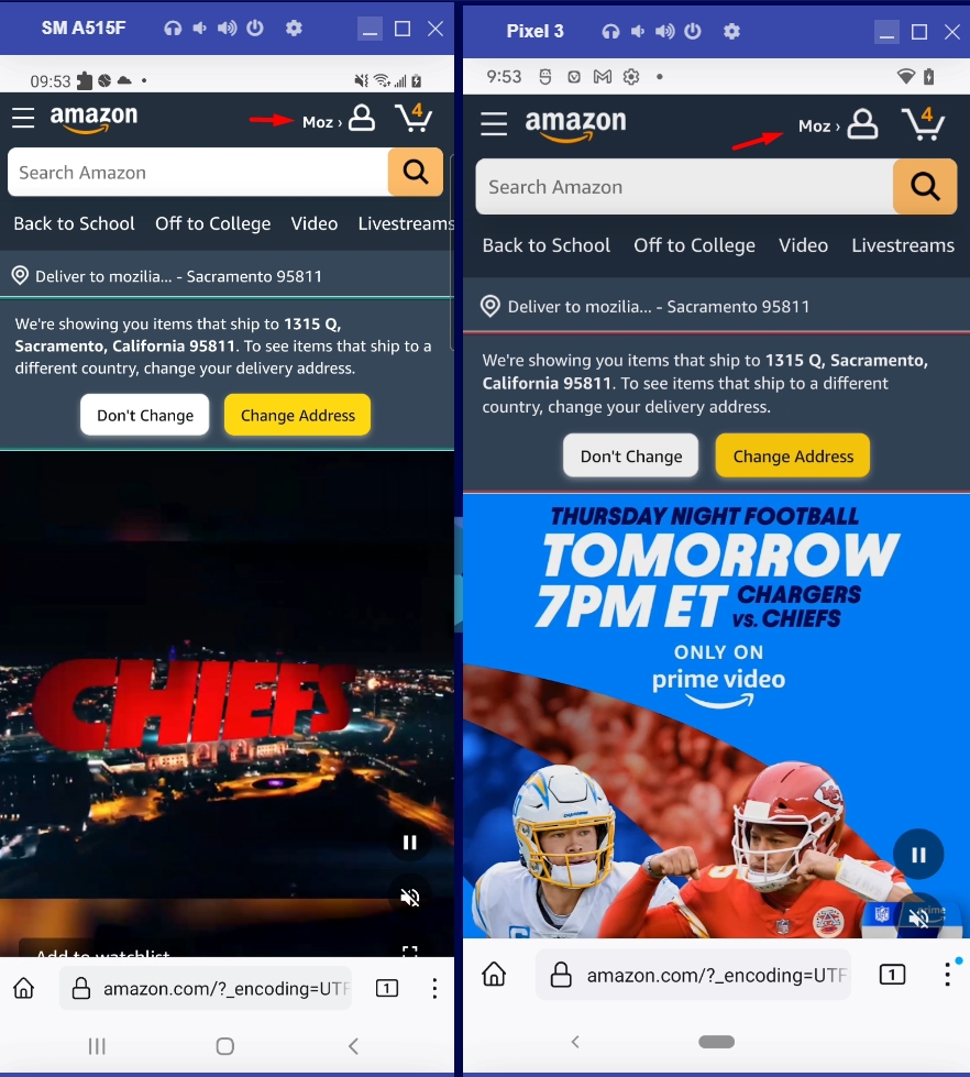desktop site instead of mobile site · Issue 110823