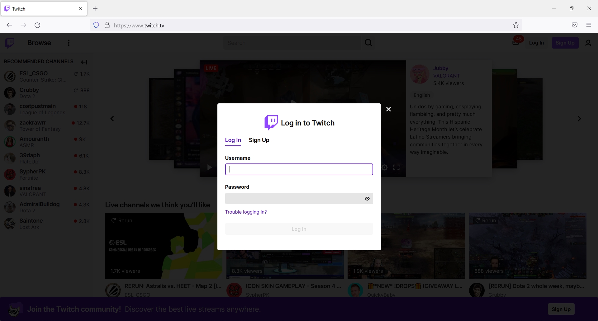 twitch.tv desktop site instead of mobile site · Issue 110954 · · GitHub
