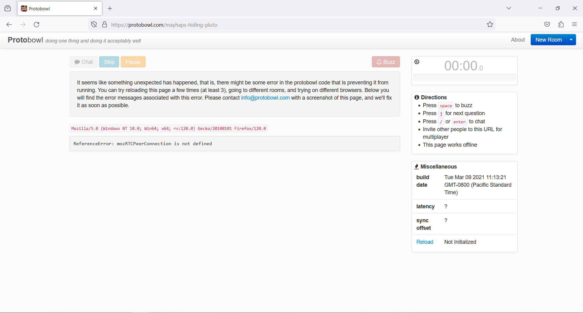 Error when accessing a room · Issue 128597 ·