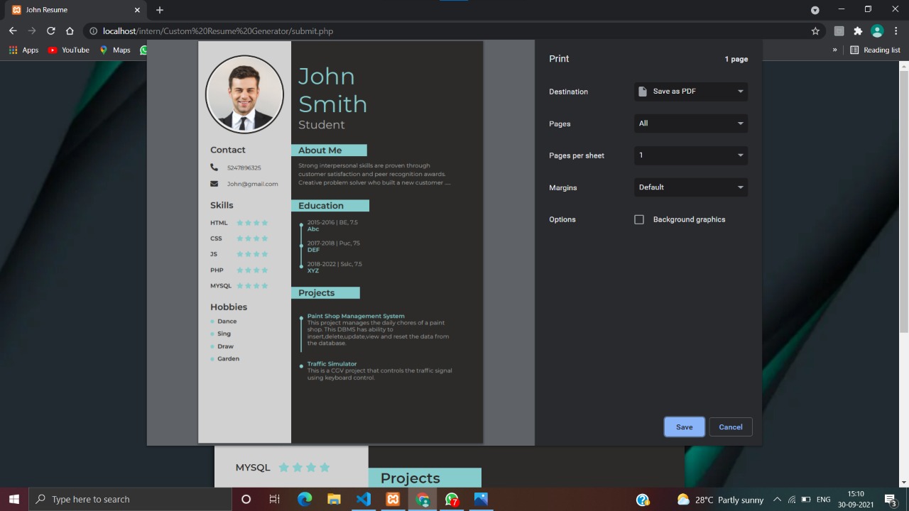 GitHub - vidya-git559/ResumeBiulder: Generating your resume is no more ...