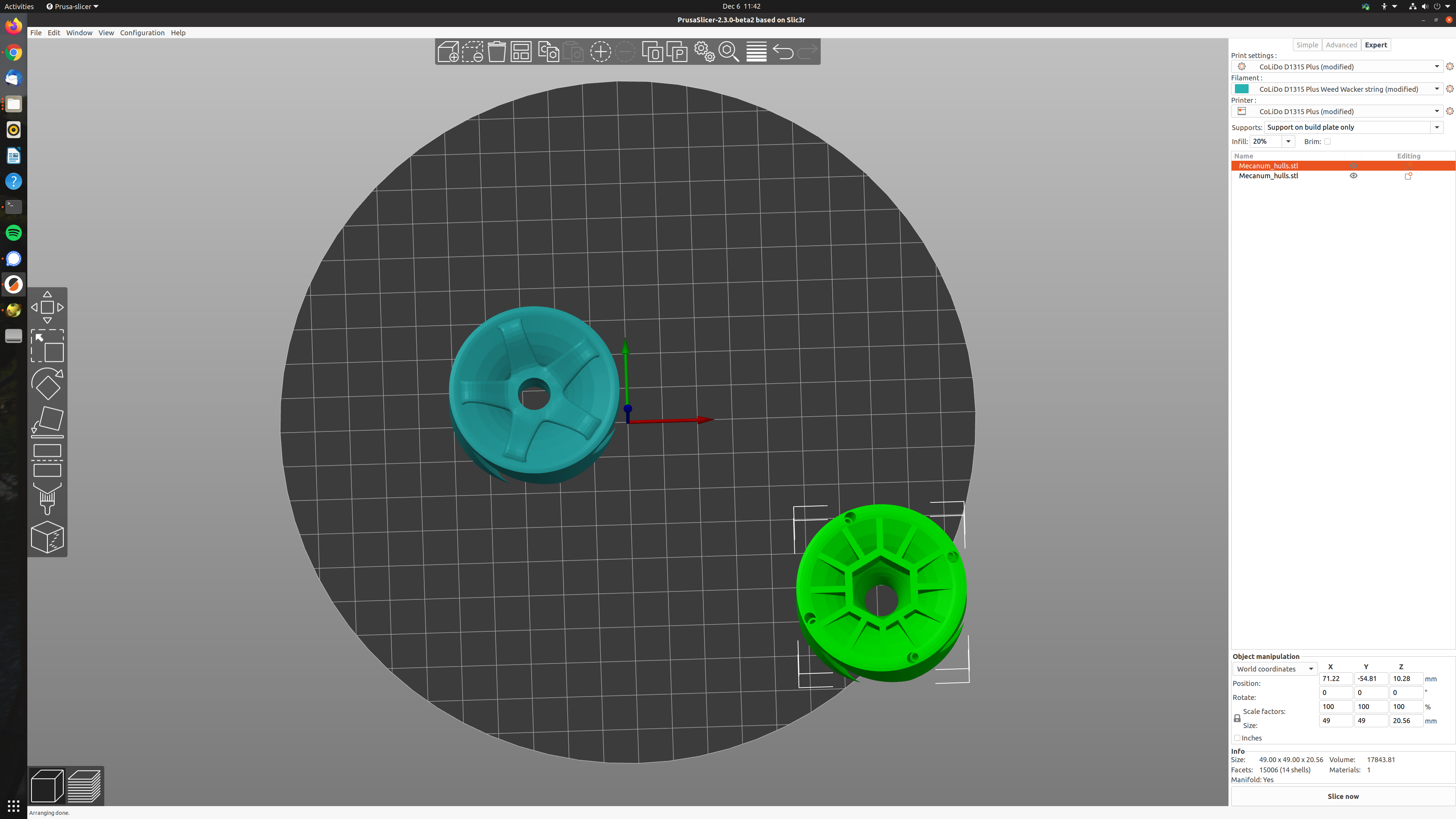 Circular bed shape not respected for 'Object outside the print area ...