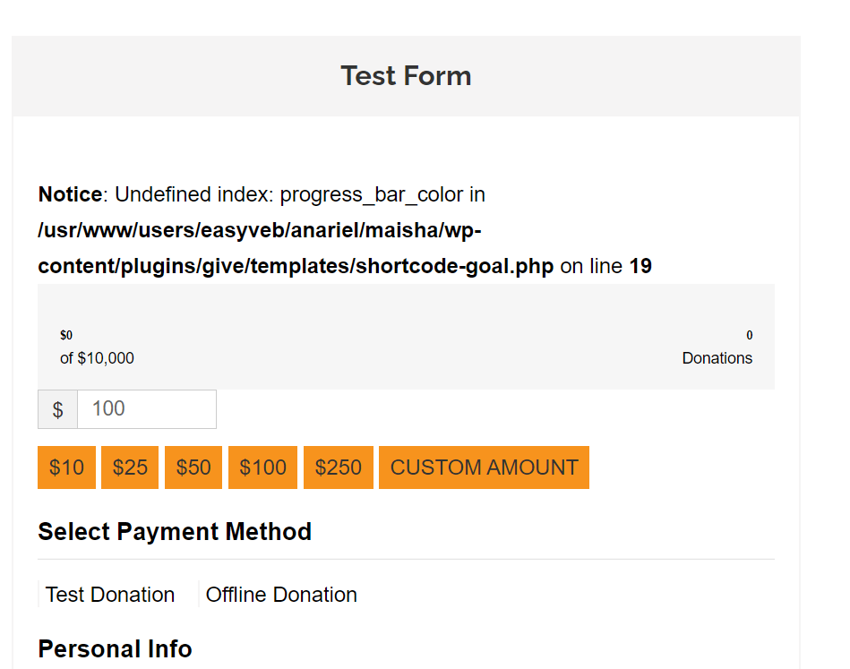 The form grid styles should not affect the styles of the goal shortcode ...