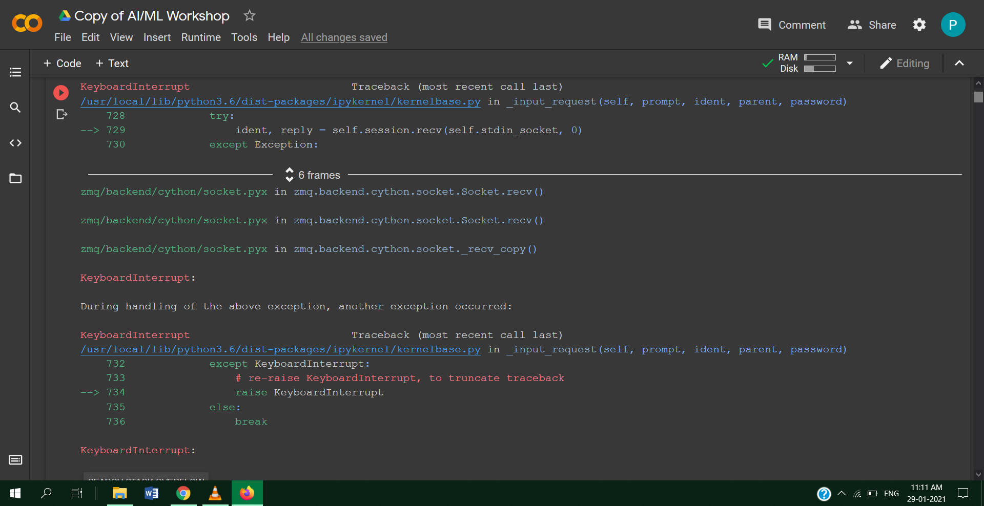Collab Code Google collab authorisation code is not working · Issue #1835 ...