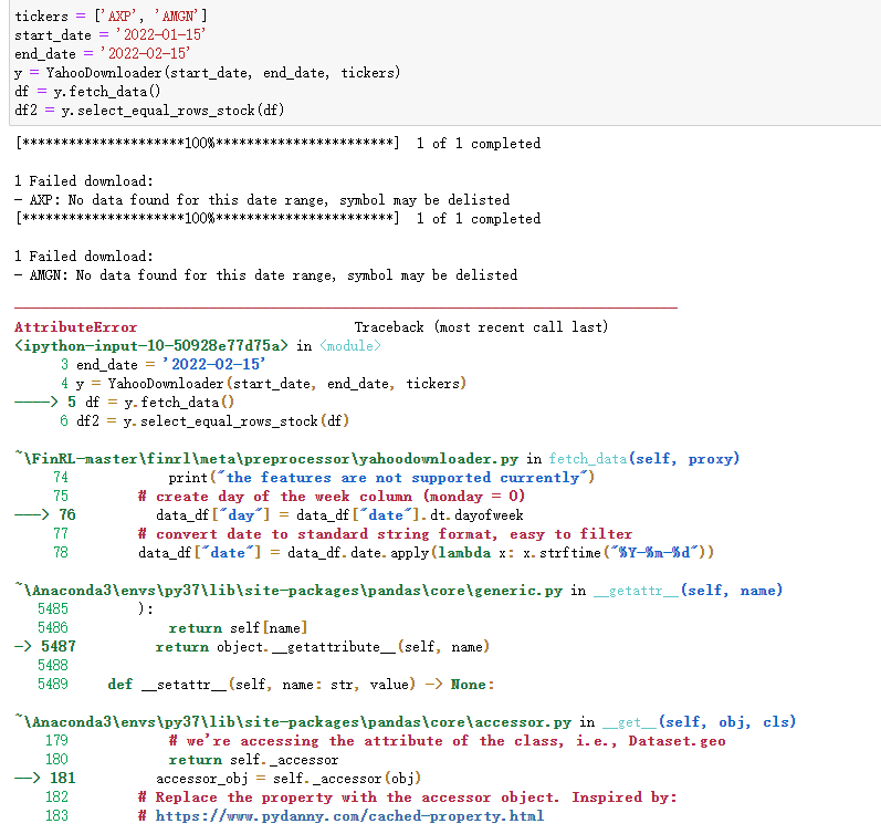 Error when running Tutorial Stock_NeurIPS2018_SB3.ipynb Can only use ...