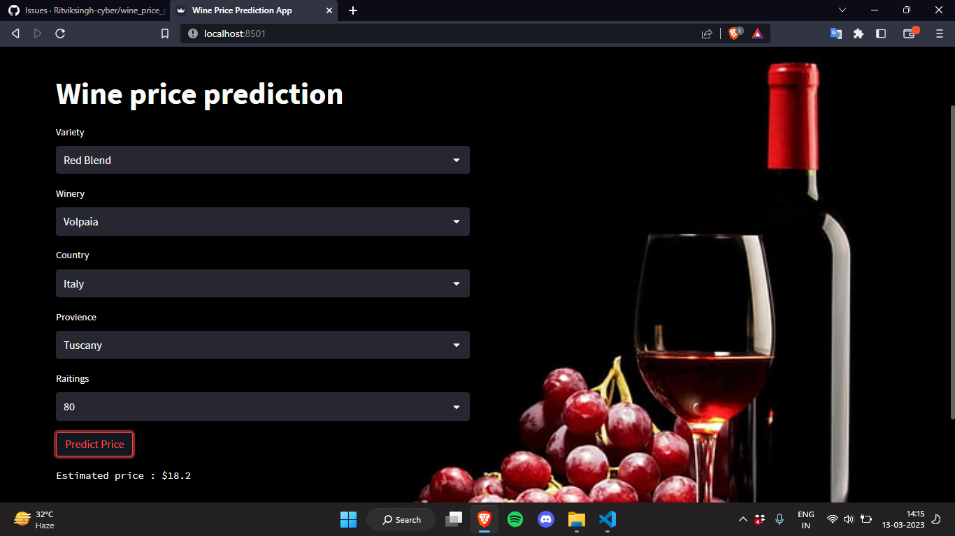 GitHub Ritviksinghcyber/wine_price_predictor_using_ML Project Description The Wine Price