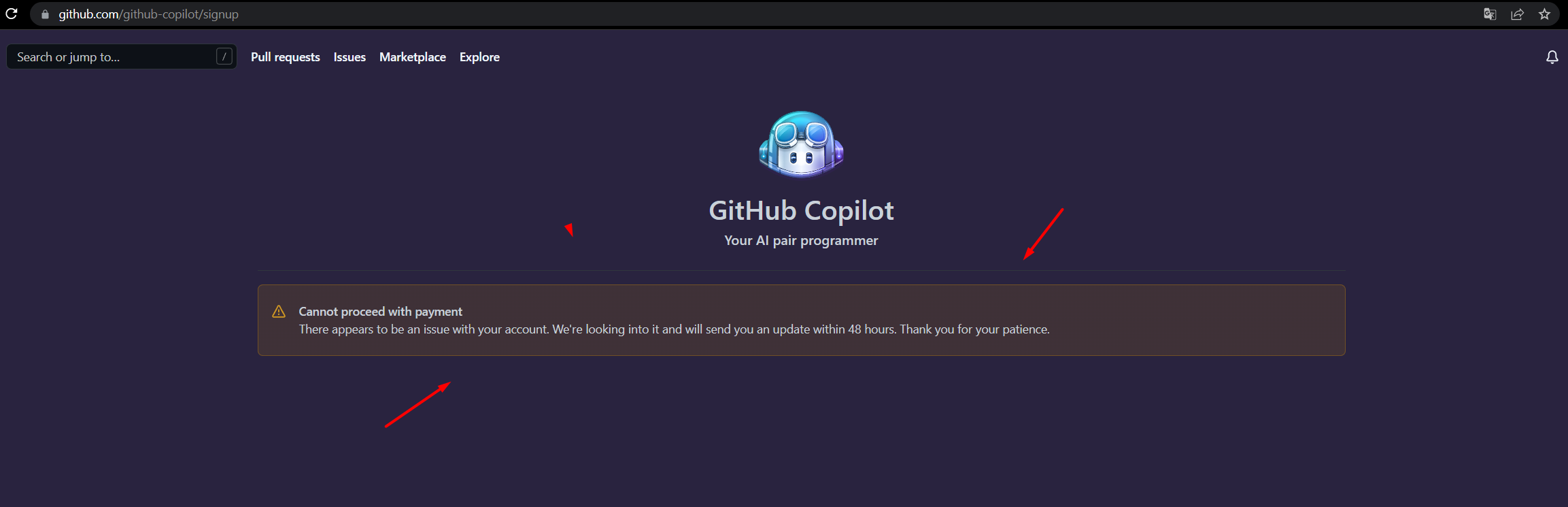 I can't purchase a subscription · community · Discussion #19093 · GitHub