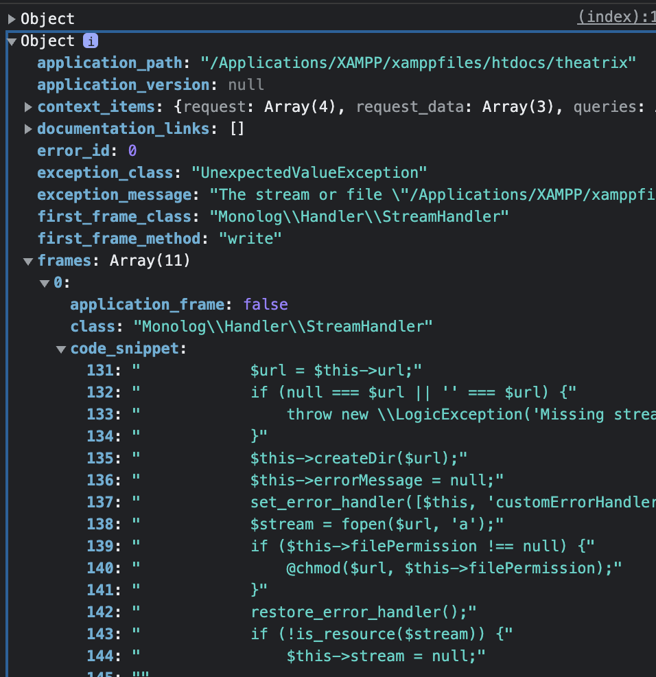 TypeError Cannot read properties of undefined (reading 'code_snippet