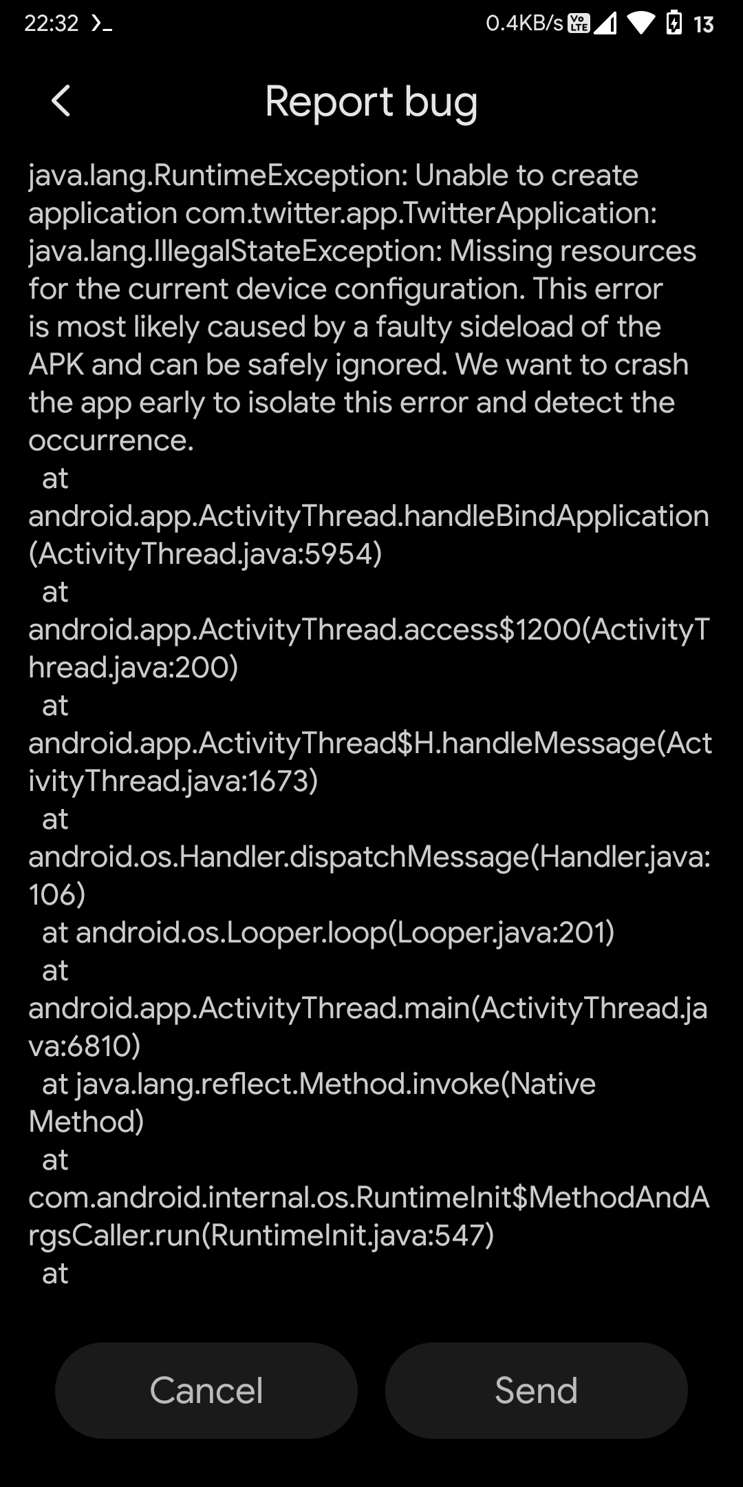 bug: patched twitter crashes due to missing resources · Issue #1212 ...