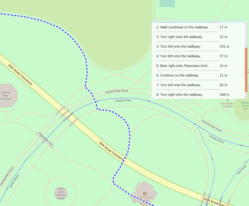 Improve walkway directions within city parks or sidewalks · Issue 1761