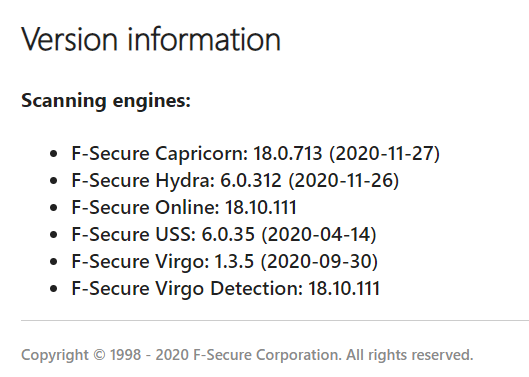 F-SecureVersion