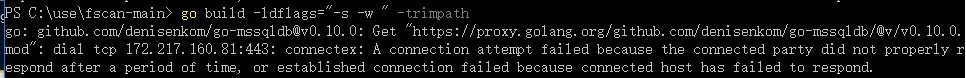go build error · Issue #81 · shadow1ng/fscan · GitHub