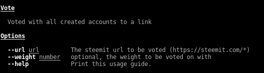 CLI usage