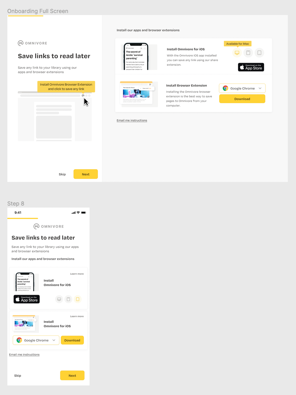 Add onboarding pages · Issue #506 · omnivore-app/omnivore · GitHub