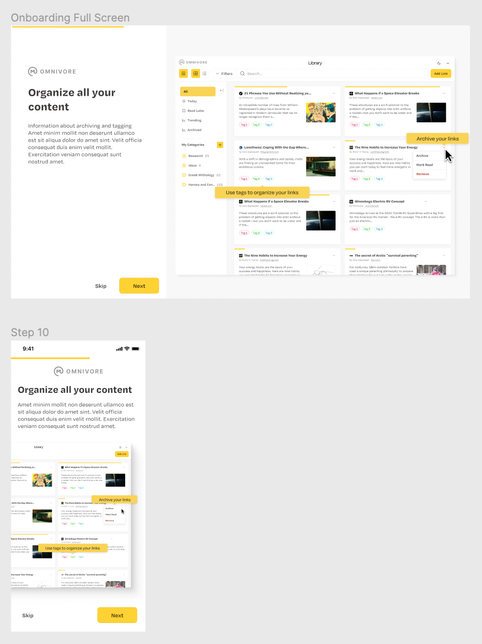 Add Organize all your content onboarding screen · Issue #583 · omnivore ...
