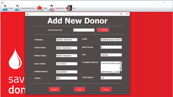 GitHub - Sai-Charan-Nedunuri/Blood-Bank-Management-System: A desktop ...