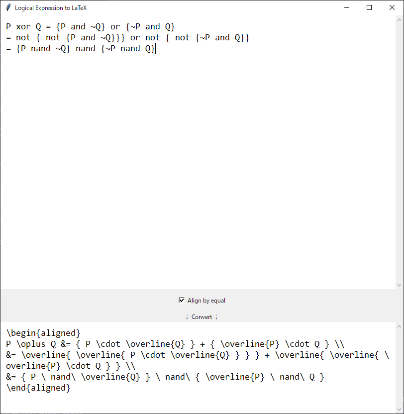 GitHub stdiorion/logicalexpressiontolatex Turning plaintext