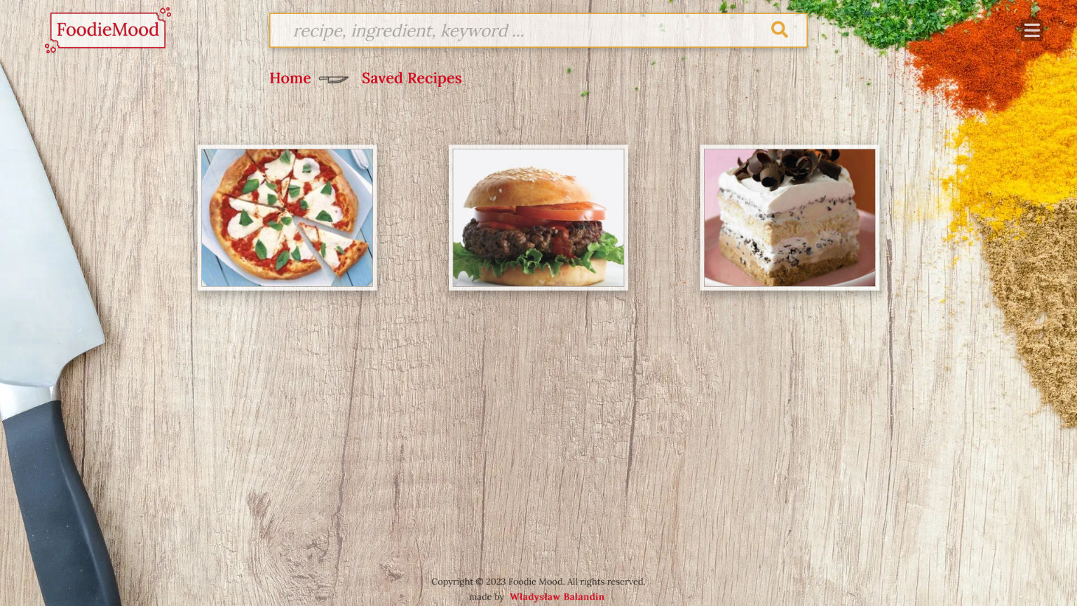 GitHub - Double-w-B/recipe-app-REACT: Full-stack web application. The ...