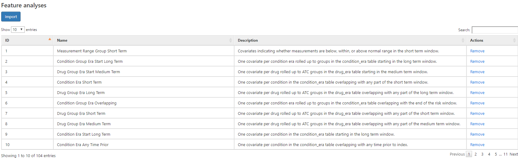 Allow Remove all features with a single click in characterization ...