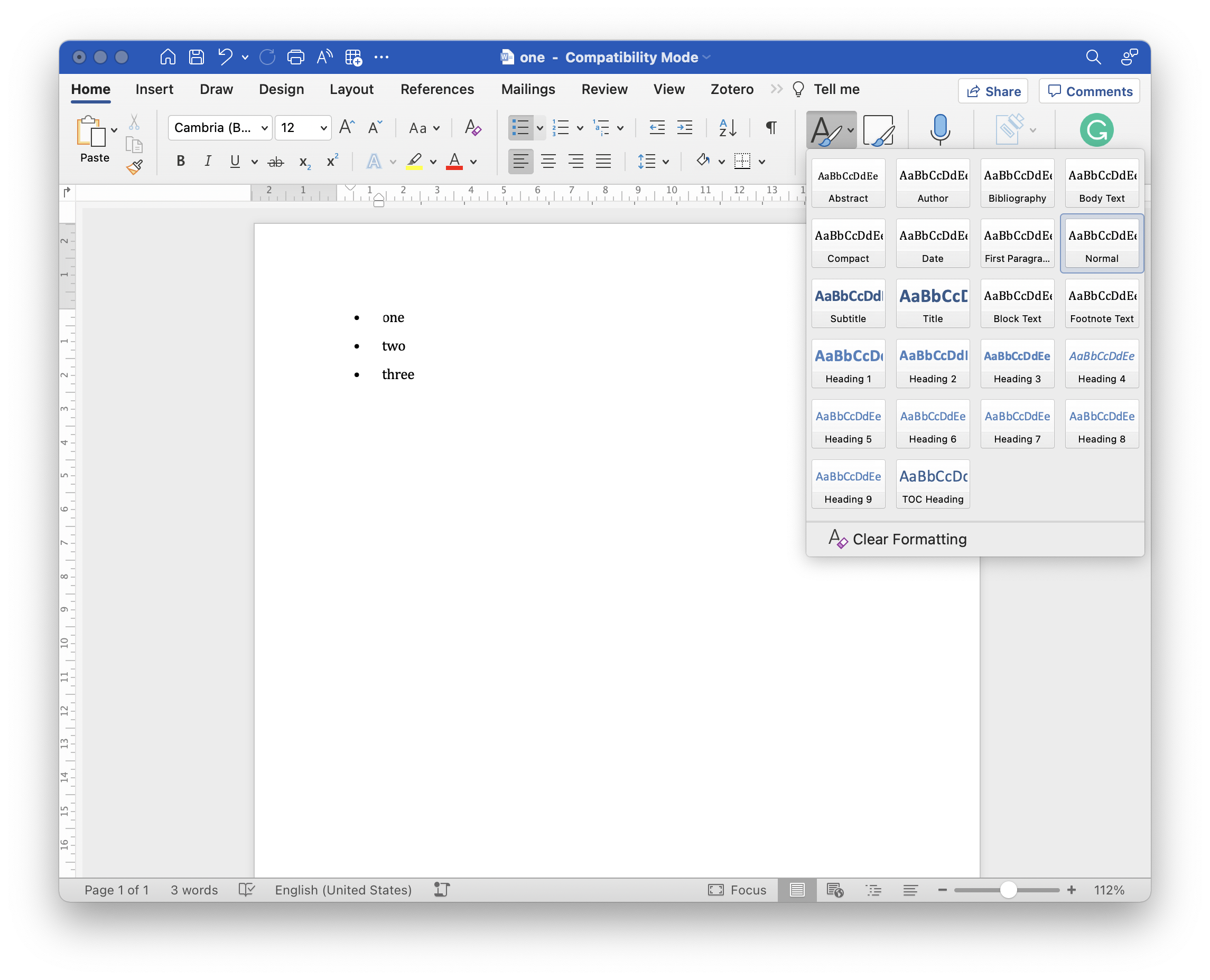 Pandoc Export Exported Word file docx Will Not Use Compact List