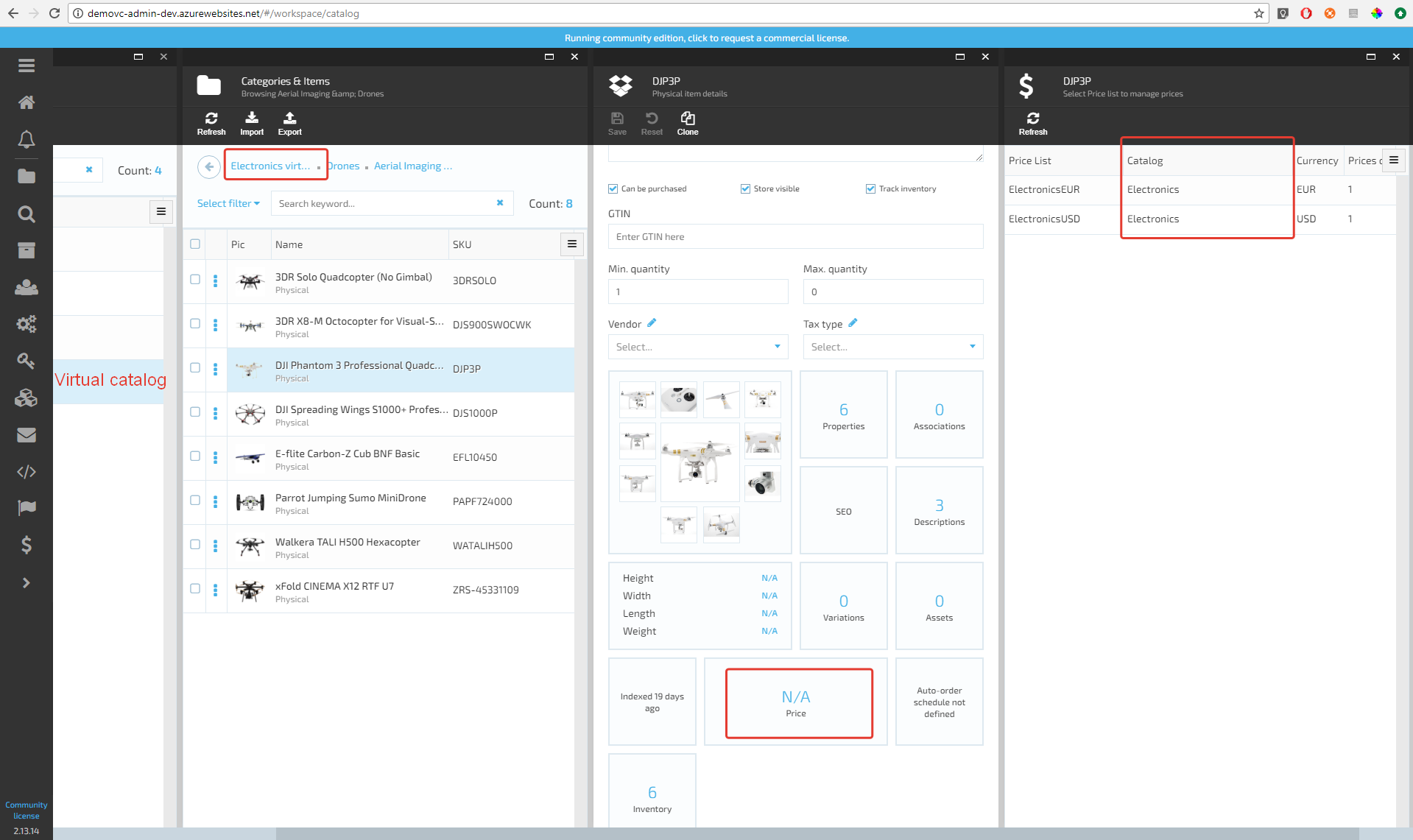 Pricing module - display product price lists depending on the ...