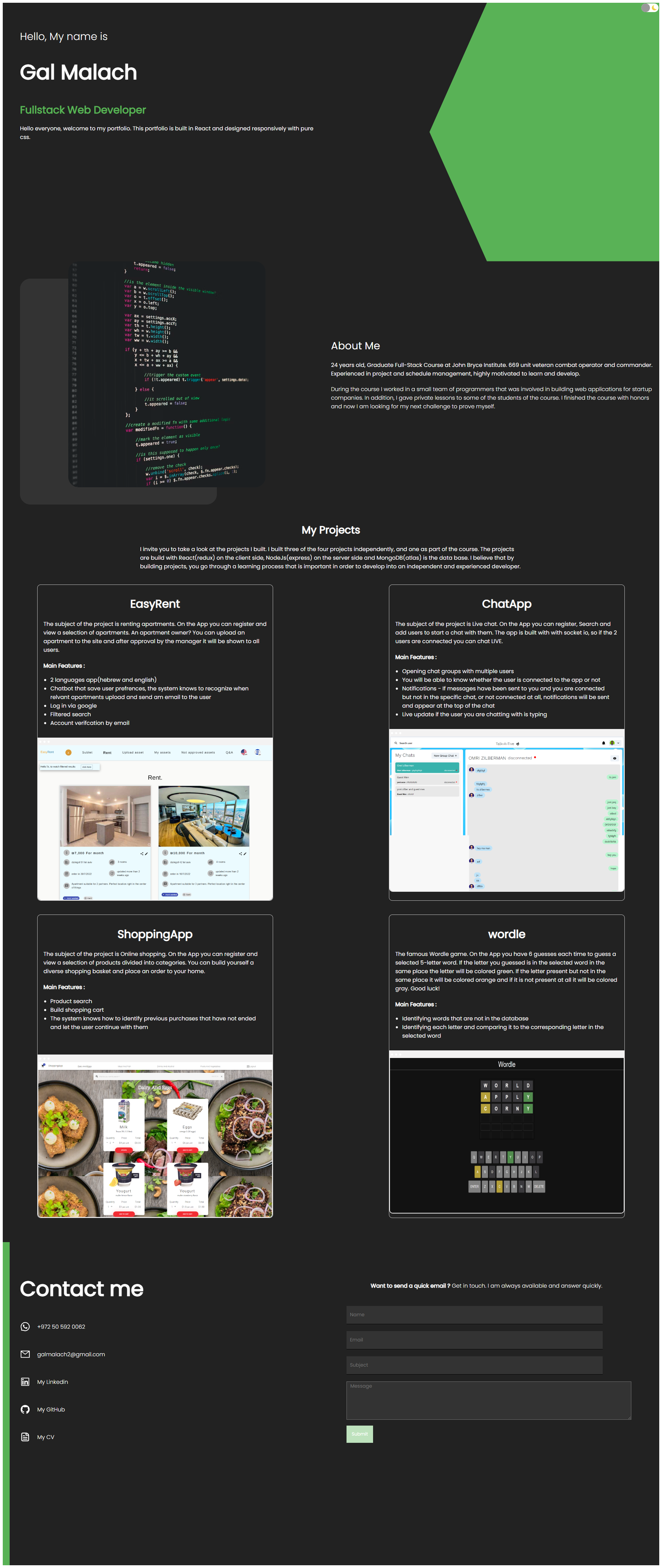 GitHub - GalMalach08/portfolio