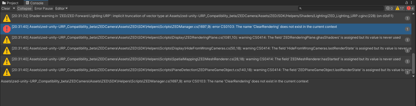 Universal Render Pipeline problums · Issue #188 · stereolabs/zed-unity ...
