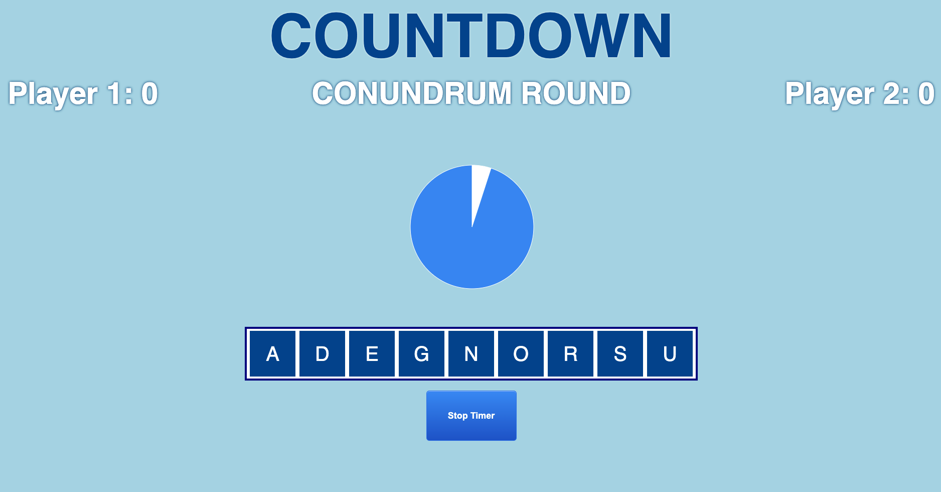 GitHub nls20/Countdown_Game_Project JavaScript web application which allows users to play the
