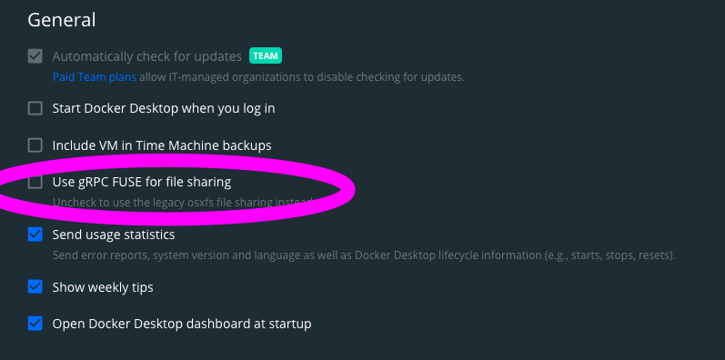 Volume not mounting on MacOS for project under /usr/local/docs; · Issue ...
