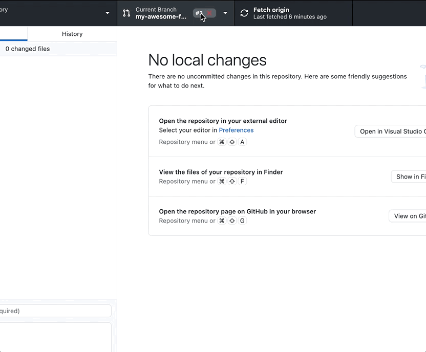 Demo of GitHub Desktop 3.0