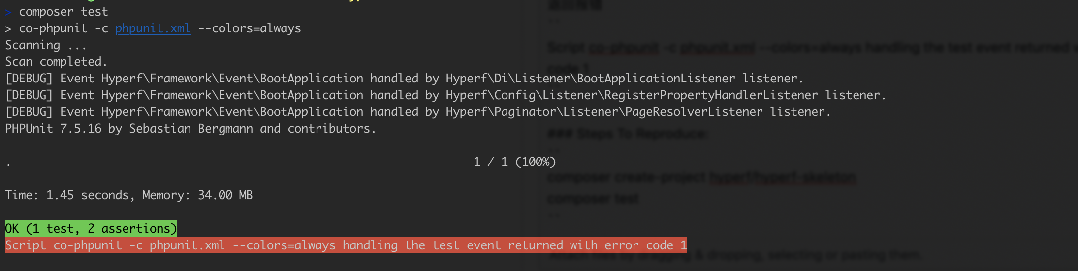 [BUG] PHP7.3下运行CLI,shell返回1 · Issue #632 · hyperf/hyperf · GitHub