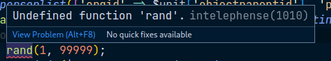 1.9.1 still highlighting rand() as undefined · Issue #2402 · bmewburn ...
