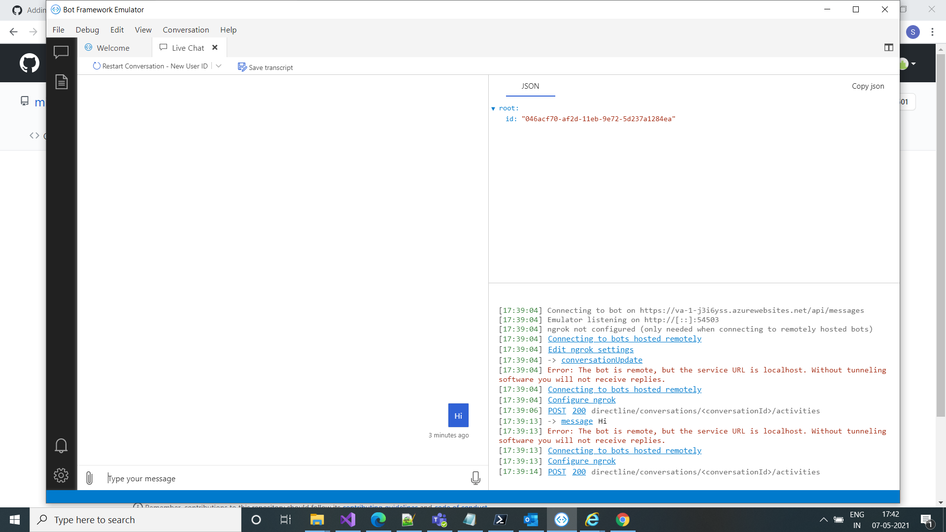 Testing Virtual Assistant after adding skills Doesn't Work In Web App ...
