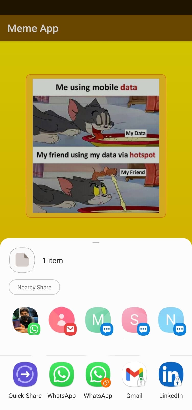 GitHub - dhairyapandya05/meme-app: A mobile application in which I have ...