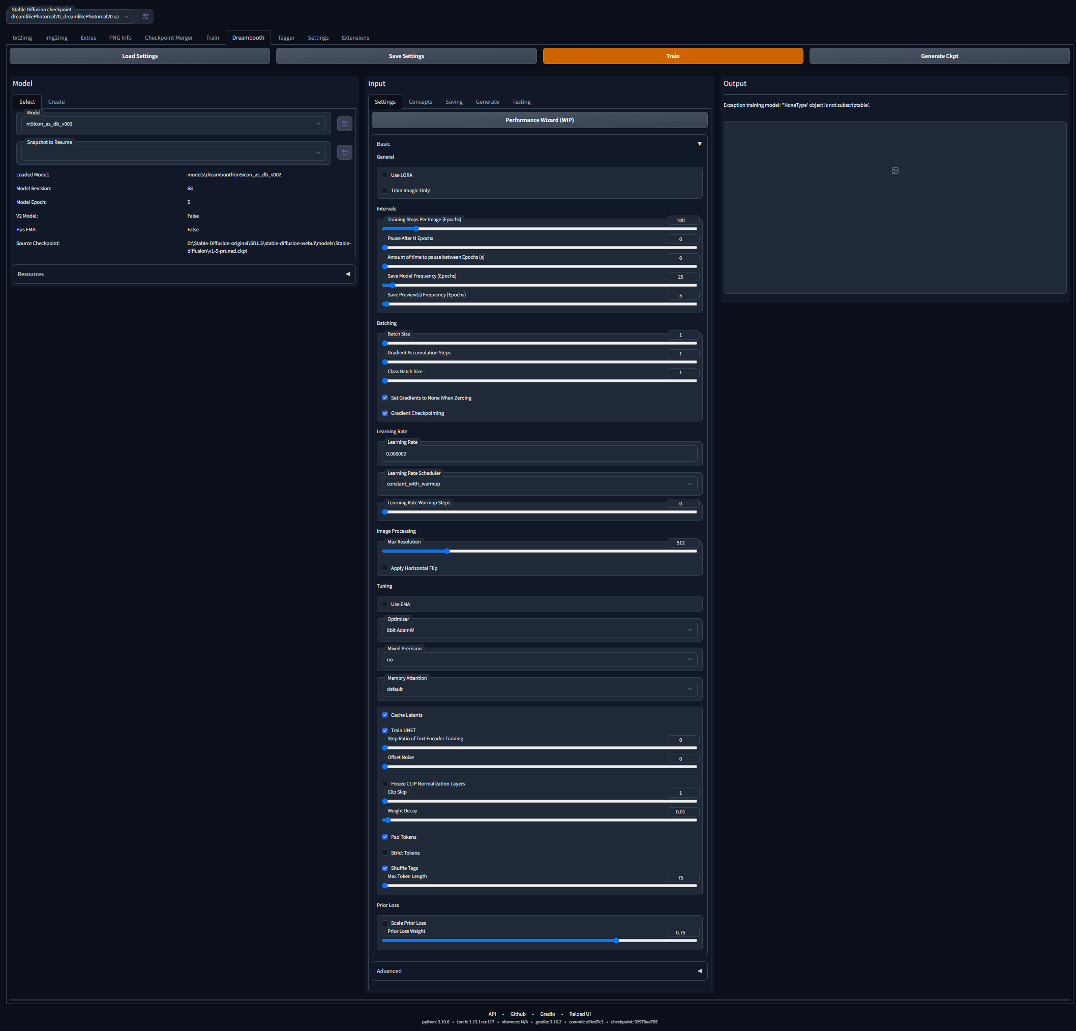Too much memory used in text chunks? · Issue #1145 · d8ahazard/sd ...